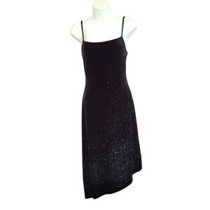 my michelle velvet dress Small black sparkles hi low hem Fairy Goth Witchy sexy